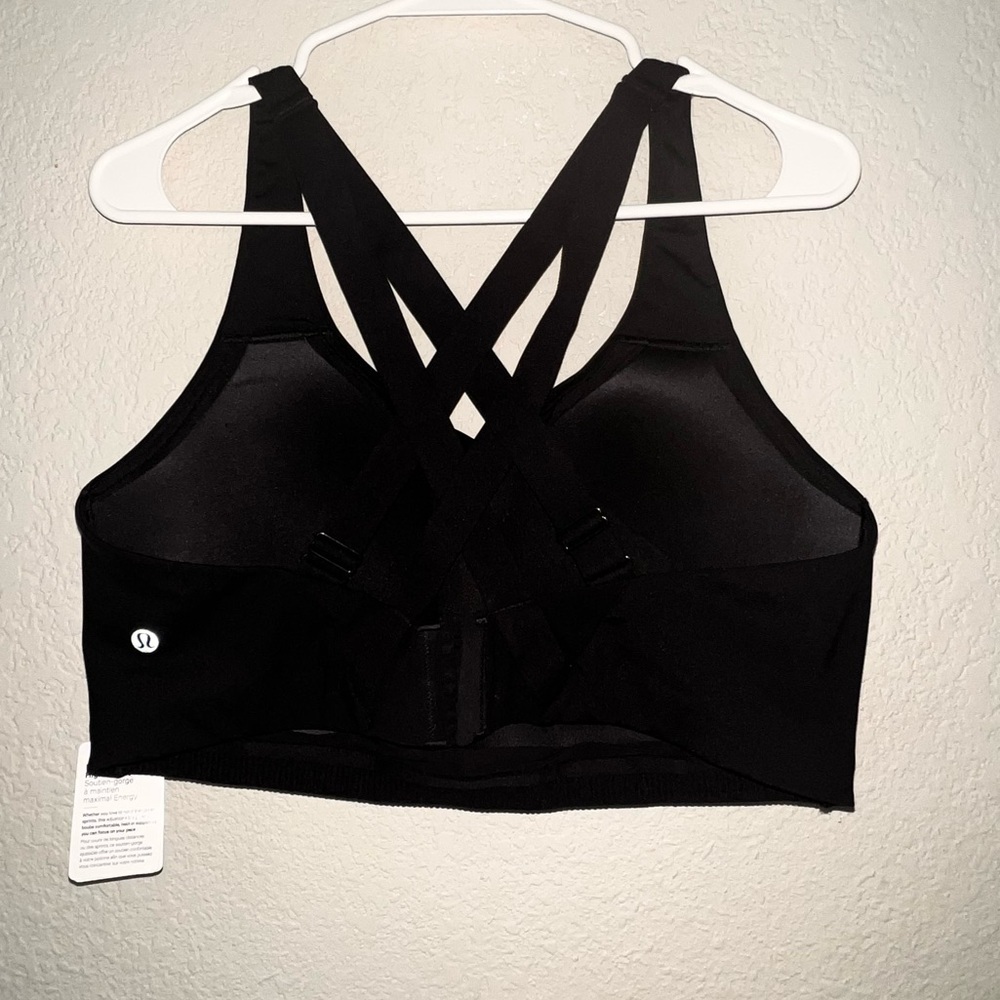 lululemon Energy bra high support black color size 40D Cross-Back Sports Bra NWT - Picture 8 of 12
